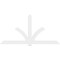 Ekena Millwork Redmond Architectural Grade PVC Gable Bracket, 108"W x 54"H x 2"D x 6"F, 12/12 Pitch GBP108X54X0206RED00 - alternate 2